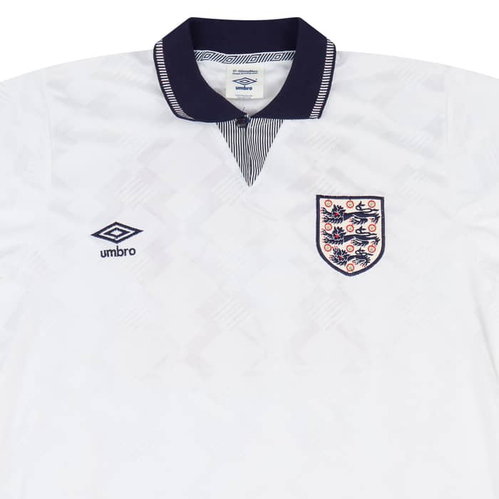 1990 England Match Worn Home Shirt #12 (Dorigo) v Denmark