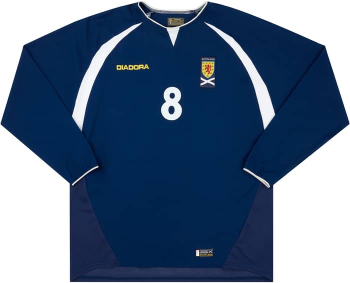 2003-04 Scotland Match Issue Home L/S Shirt #8