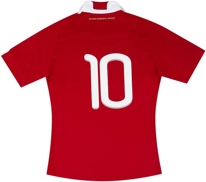 2010-11 Denmark Match Issue Home Shirt #10 (Rommedahl)
