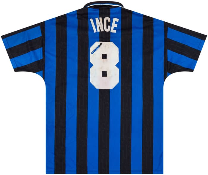 1996-97 Inter Milan Match Worn Home Shirt Ince #8 (v Manchester United)