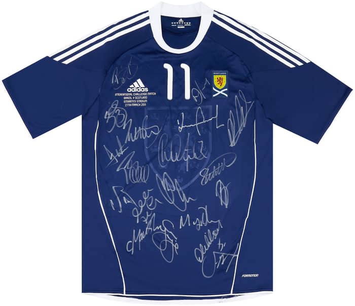 2011 Scotland Match Issue Signed Home Shirt #11 (v Brazil)