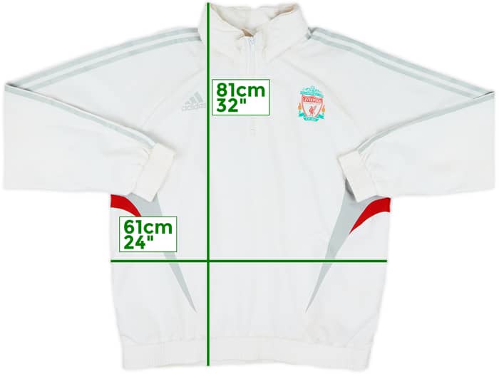 2008-09 Liverpool adidas Formotion Hooded 1/4 Zip Rain Jacket - 8/10 - (XL)