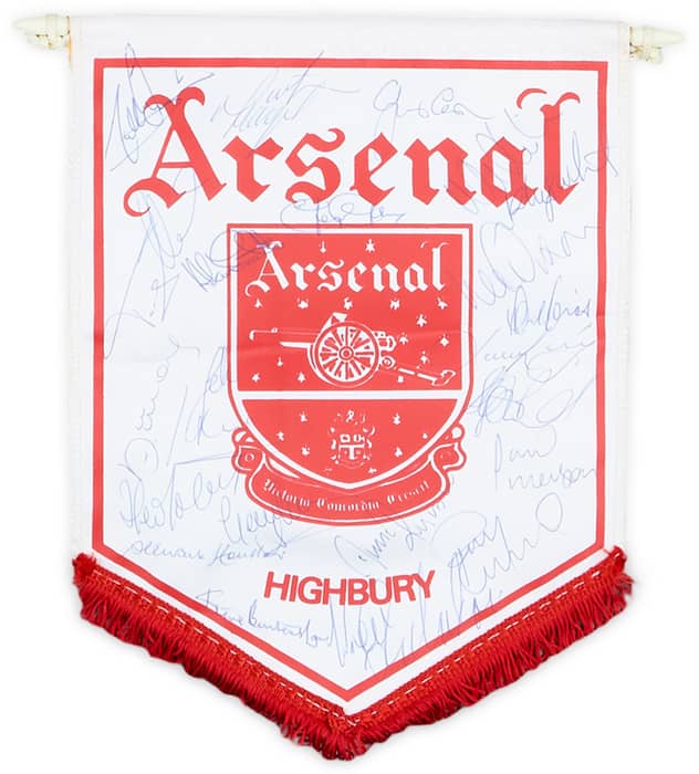 1994-95 Arsenal Squad Signed Pennant