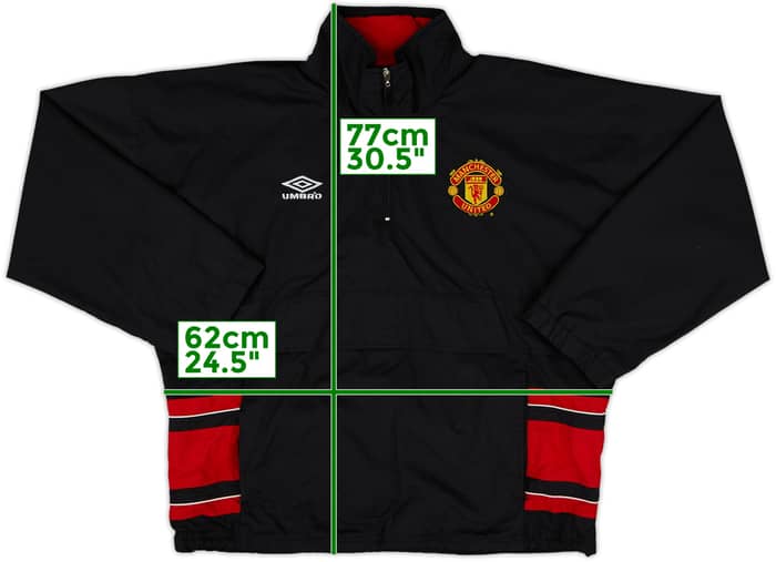 1999-00 Manchester United Umbro 1/4 Zip Drill Top - 10/10 - (S)