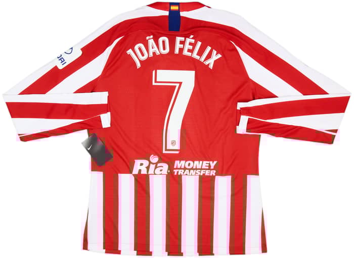2019-20 Atletico Madrid Authentic Home L/S Shirt Joao Felix #7 (XL)