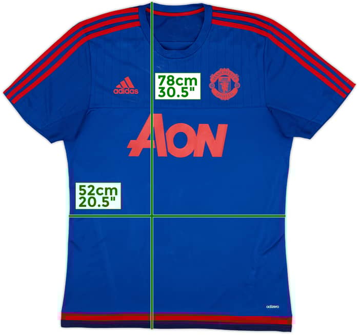 2015-16 Manchester United adidas Training Shirt - 5/10 - (L)