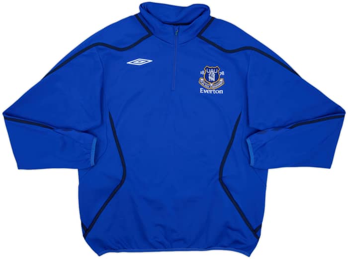 2007-08 Everton Umbro 1/4 Zip Drill Top - 9/10 - (XL)