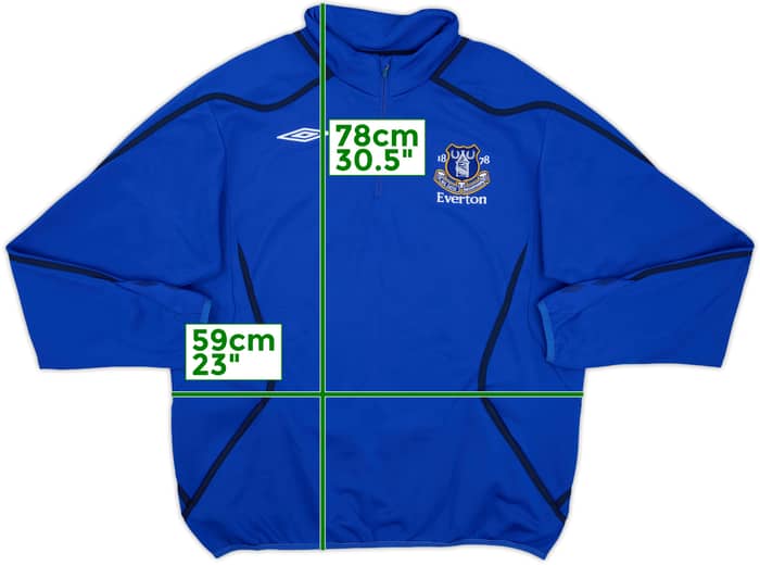 2007-08 Everton Umbro 1/4 Zip Drill Top - 9/10 - (XL)