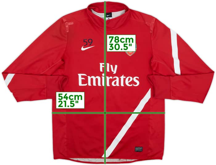 2011-12 Arsenal Nike Player Issue Drill Top #59 - 5/10 - (L)