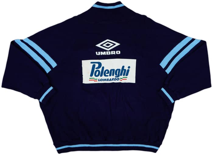 1992-94 Lazio Umbro Player Issue 1/4 Zip Cotton Track Jacket - 8/10 - (L)