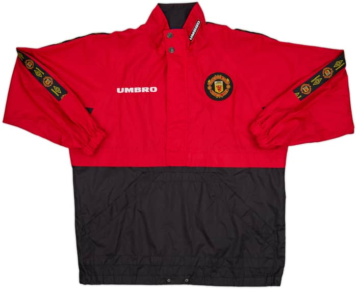 1996-97 Manchester United Umbro 1/2 Zip Drill Top - 8/10 - (Y)