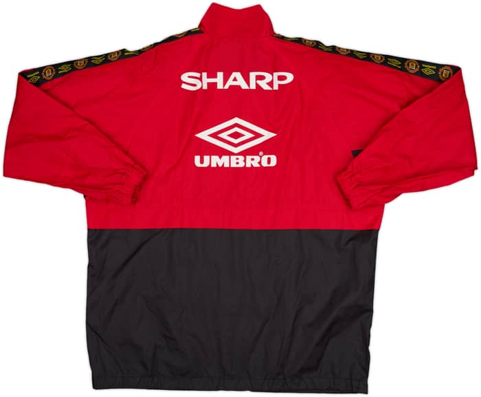 1996-97 Manchester United Umbro 1/2 Zip Drill Top - 8/10 - (Y)