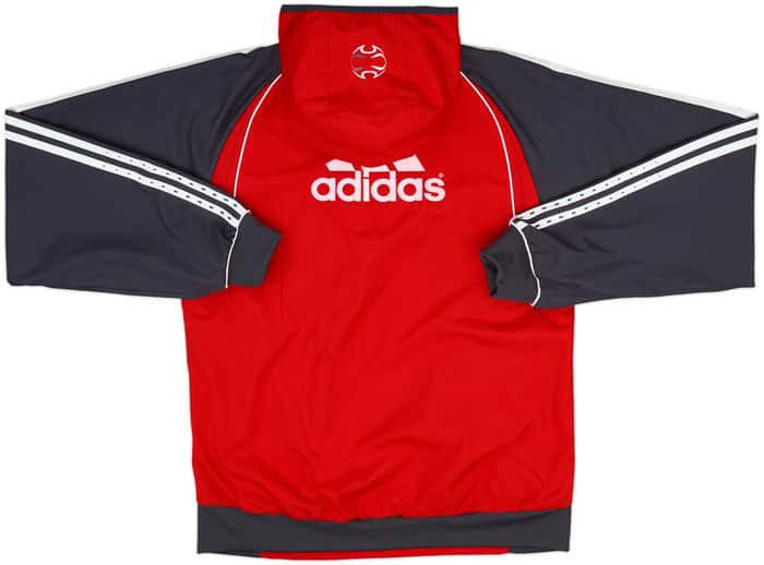 2006-07 Liverpool Staff Issue adidas 1/4 Zip Hooded Rain Jacket LF' - 8/10 - (S)