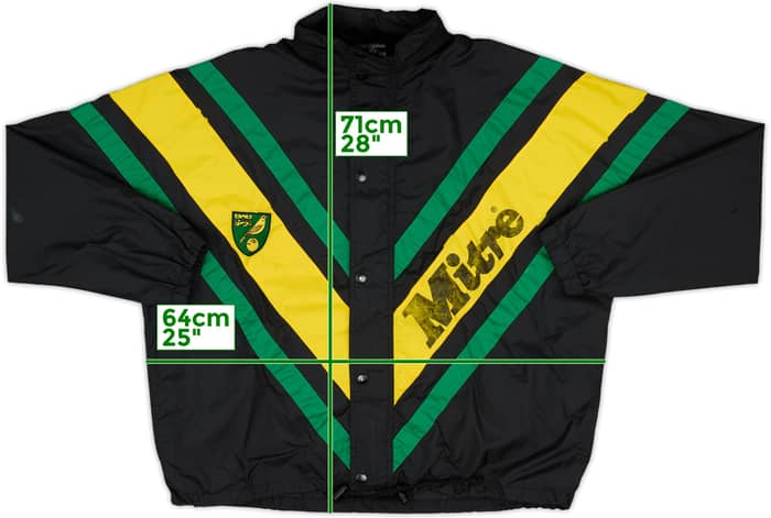 1996-97 Norwich Mitre Hooded Rain Jacket - 6/10 - (M)