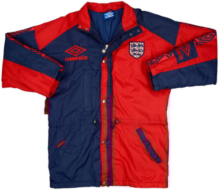 1993-95 England Umbro Padded Bench Coat - 8/10 - (M)