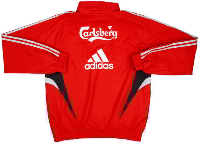 2008-09 Liverpool adidas 1/4 Zip Hooded Rain Jacket - 8/10 - (L/XL)