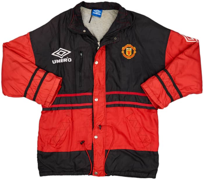 1996-97 Manchester United Umbro Padded Bench Coat - 8/10 - (L)