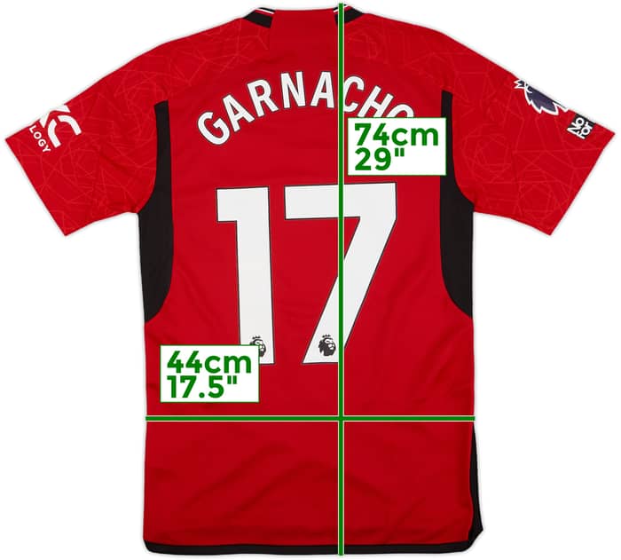 2023-24 Manchester United Home Shirt Garnacho #17 - 10/10 - (S)