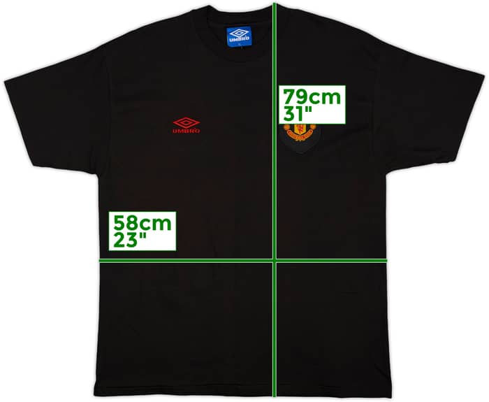 1996-98 Manchester United Umbro Cotton Tee - 9/10 - (XL)