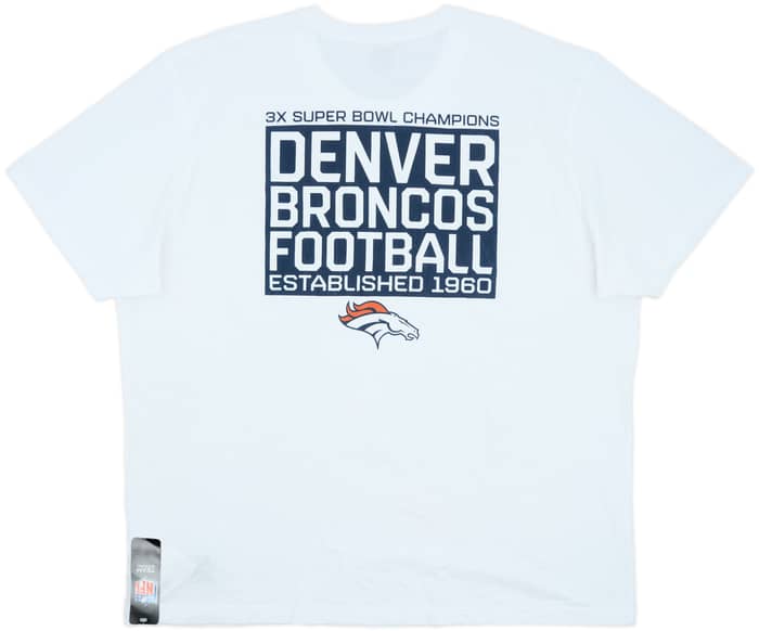 2023 Denver Broncos 3-Time Super Bowl Champions NFL Tee (3XL)