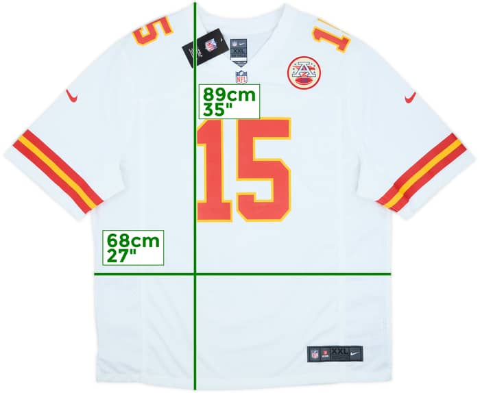 2017-24 Kansas City Chiefs Mahomes #15 Nike Game Away Jersey (XXL)