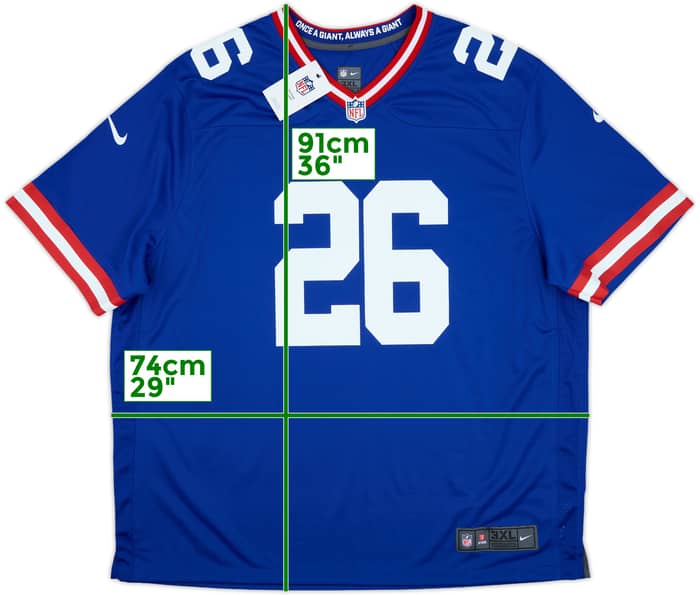 2022-23 New York Giants Barkley #26 Nike Game Throwback Jersey (3XL)