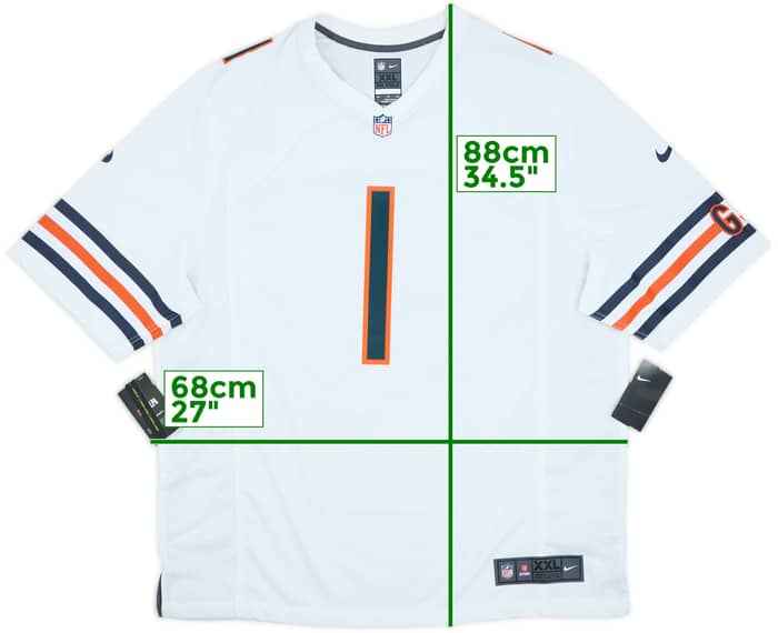 2021-23 Chicago Bears Fields #1 Nike Game Away Jersey (XXL)