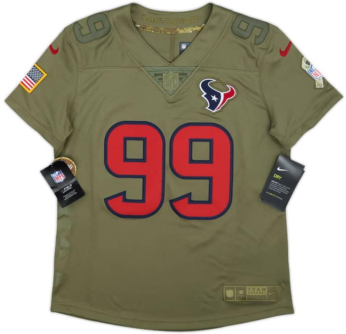 2017 Houston Texans Watt #99 Nike Salute to Service Jersey Womens (S)