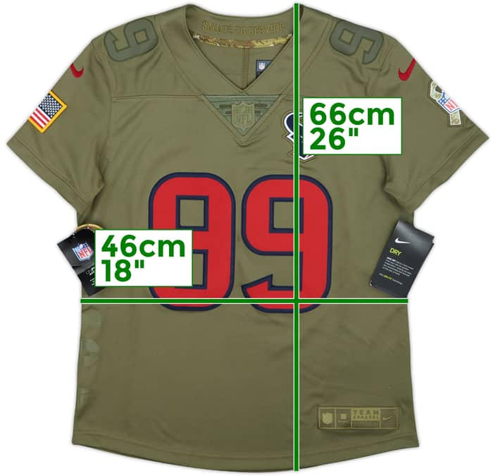 2017 Houston Texans Watt #99 Nike Salute to Service Jersey Womens (S)