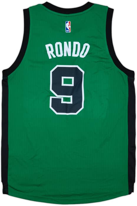 2014 Boston Celtics Rondo #9 adidas Swingman Alternate Jersey (M)