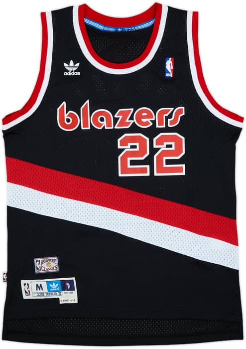 1987-88 Portland Trail Blazers Drexler #22 adidas Hardwood Classics Swingman Away Jersey (M)