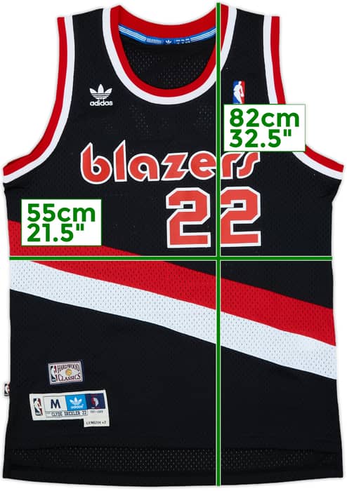 1987-88 Portland Trail Blazers Drexler #22 adidas Hardwood Classics Swingman Away Jersey (M)