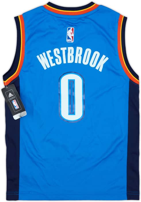 2014-17 Oklahoma City Thunder Westbrook #0 adidas Away Jersey (S.Boys)