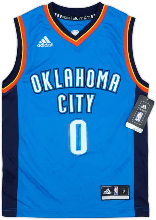 2014-17 Oklahoma City Thunder Westbrook #0 adidas Away Jersey (S.Boys)