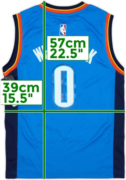 2014-17 Oklahoma City Thunder Westbrook #0 adidas Away Jersey (S.Boys)