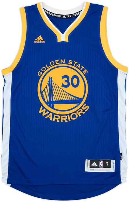 2014-17 Golden State Warriors Curry #30 adidas Swingman Away Jersey - 9/10 - (S)