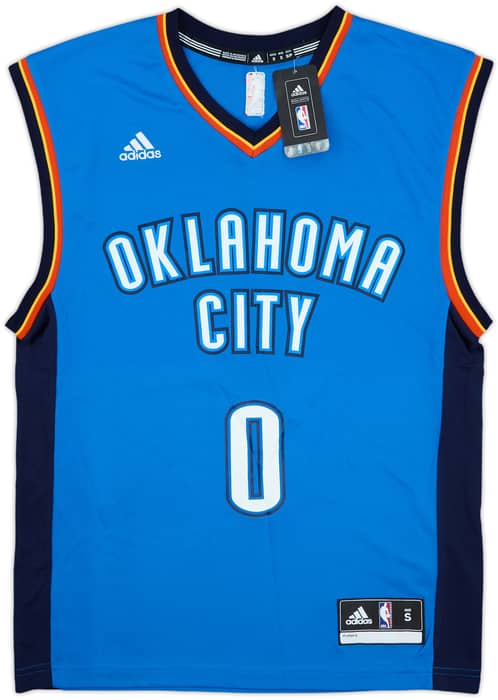 2014-17 Oklahoma City Thunder Westbrook #0 adidas Away Jersey (S)