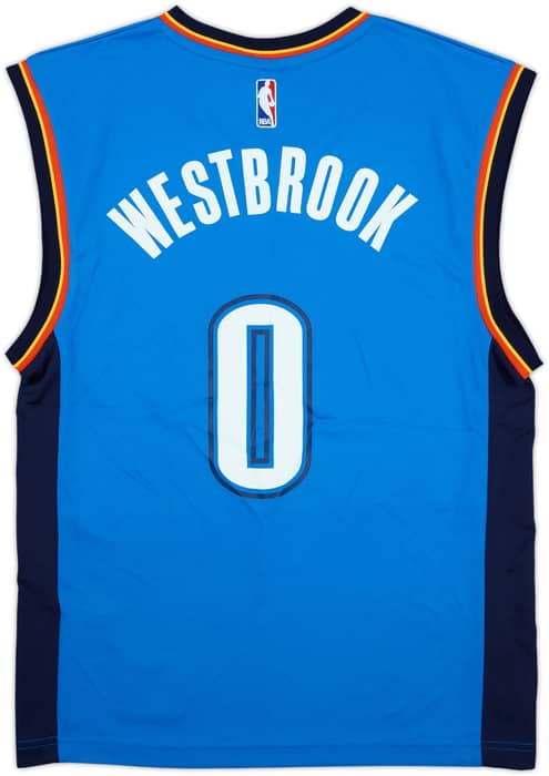 2014-17 Oklahoma City Thunder Westbrook #0 adidas Away Jersey (S)