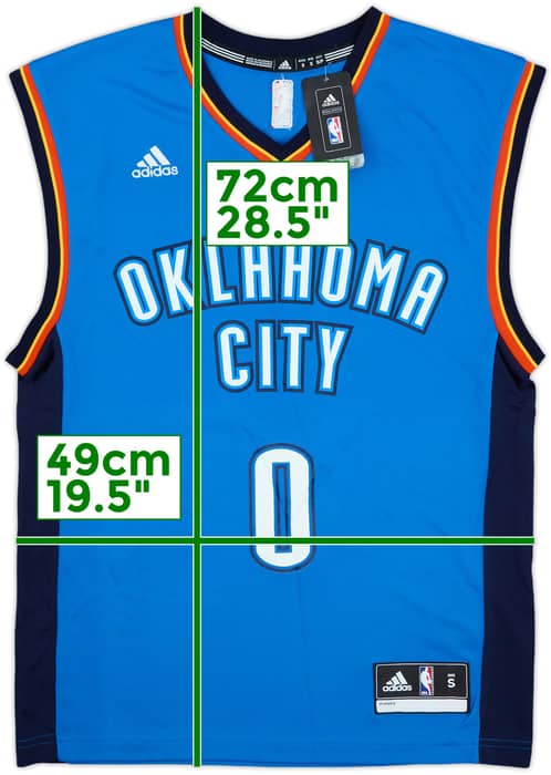 2014-17 Oklahoma City Thunder Westbrook #0 adidas Away Jersey (S)