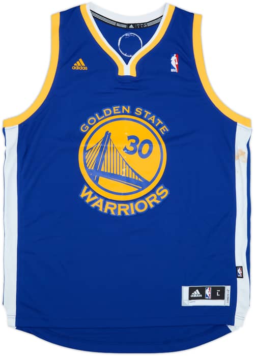 2010-14 Golden State Warriors Curry #30 adidas Swingman Away Jersey - 4/10 - (L)