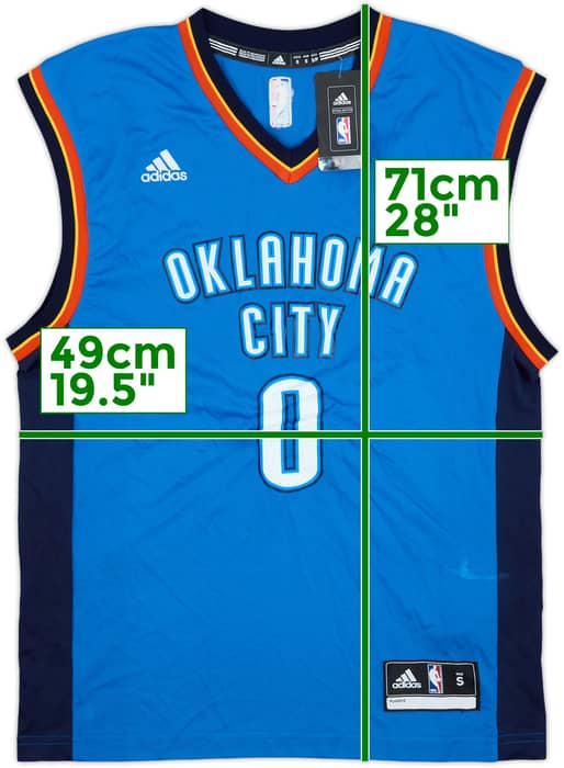 2014-17 Oklahome City Thunder Westbrook #0 adidas Away Jersey (S)
