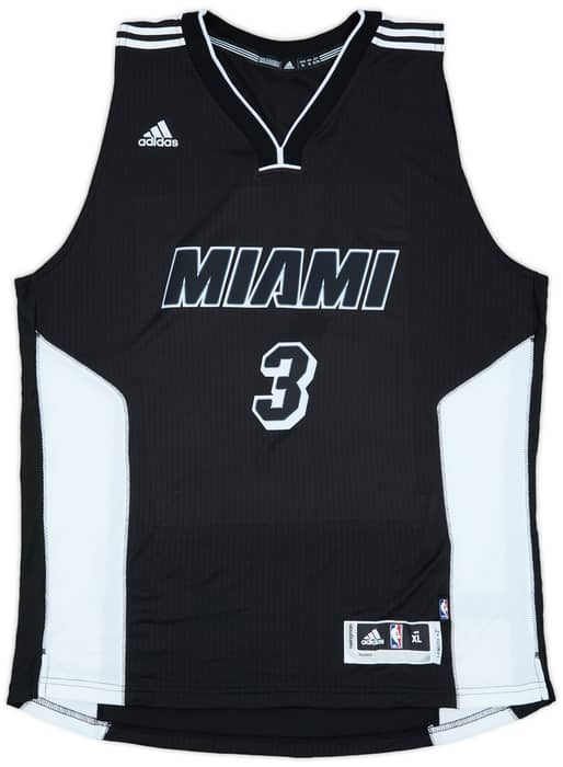 2014-15 Miami Heat Wade #3 adidas Swingman Alternate Jersey - 10/10 - (XL)