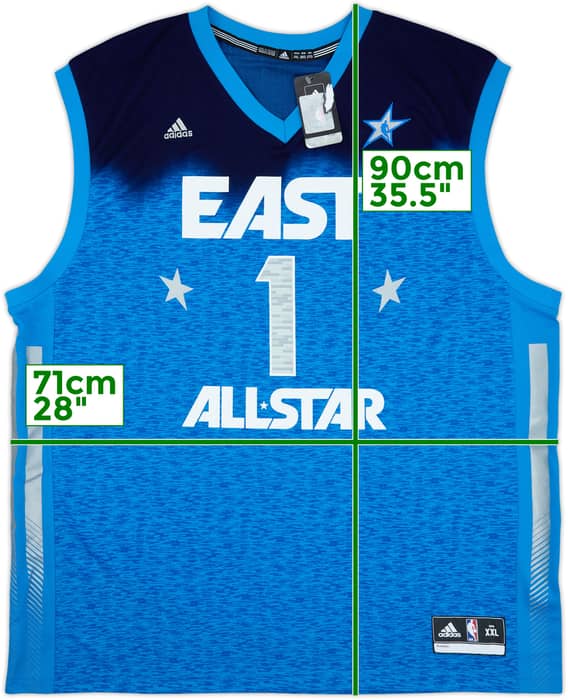 2012 NBA All-Star Team East Rose #1 adidas Jersey (XXL)