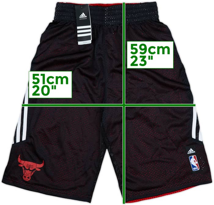 2013-14 Chicago Bulls adidas Reversible Training Shorts (S)