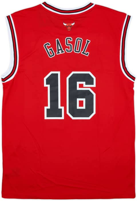 2014 Chicago Bulls Gasol #16 adidas Away Jersey (M)