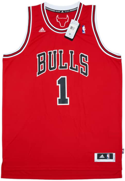 2010-14 Chicago Bulls Rose #1 adidas Swingman Away Jersey (XXL)