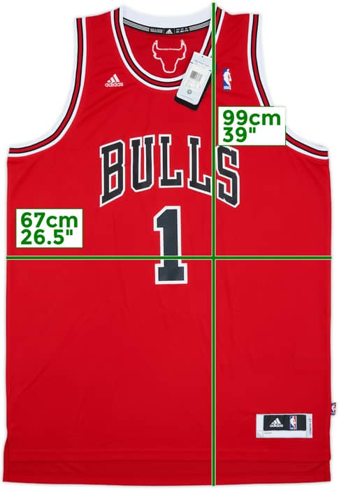 2010-14 Chicago Bulls Rose #1 adidas Swingman Away Jersey (XXL)