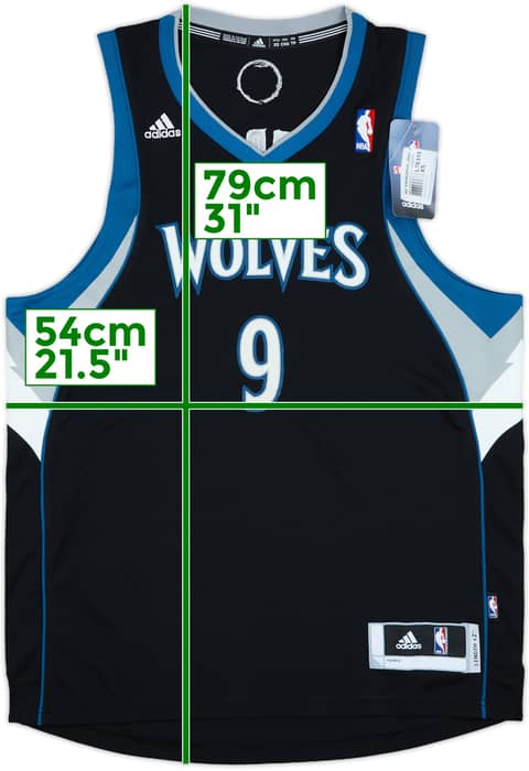 2011-13 Minnesota Timberwolves Rubio #9 adidas Swingman Alternate Jersey (XS)