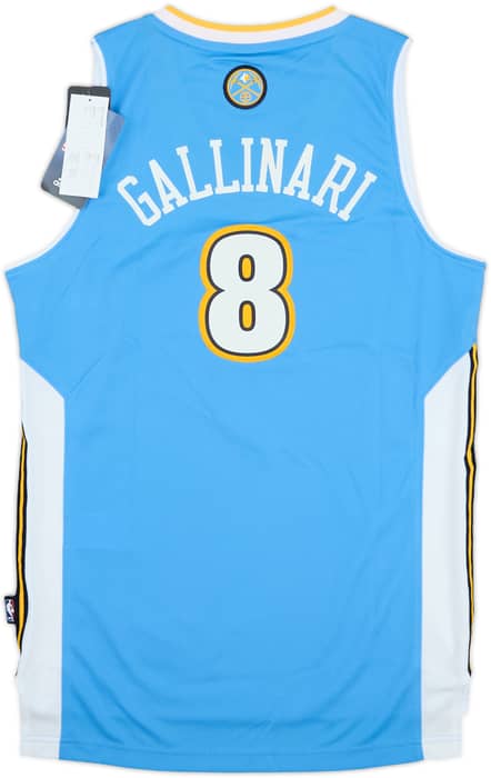 2011-14 Denver Nuggets Gallinari #8 adidas Swingman Away Jersey (XS)