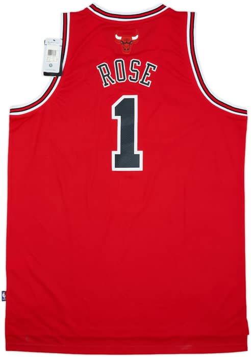 2010-14 Chicago Bulls Rose #1 adidas Swingman Away Jersey (XXL)